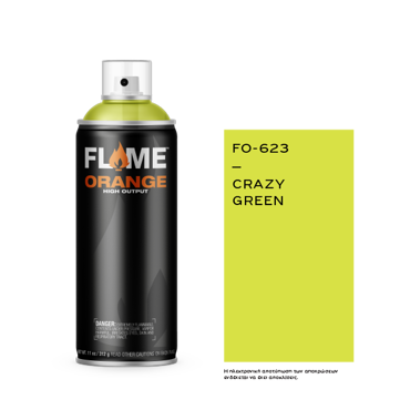 Spray Flame Orange 400ml, Crazy Green